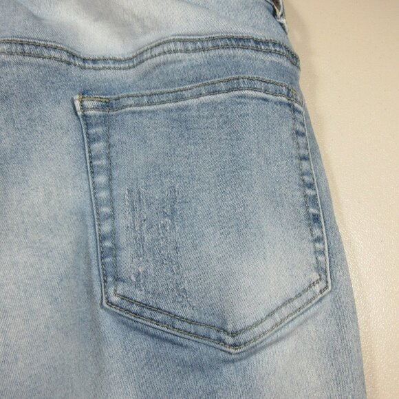 Venus womens dark medium light wash distressed patchwork skinny jeans 8x30 EUC - Picture 8 of 13